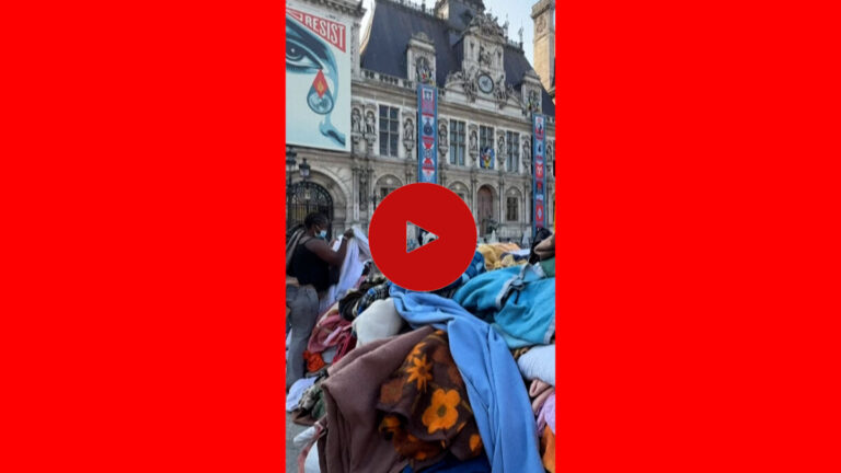 Paris: le campement des sans-abri devant l’Hôtel de ville évacué